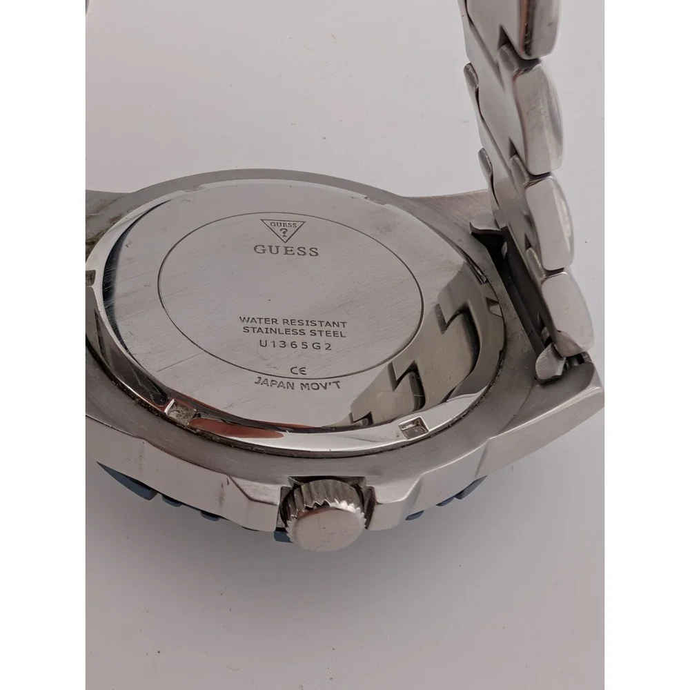 Guess‎ Watch Men 50mm Case Blue Dial Silver 6.75